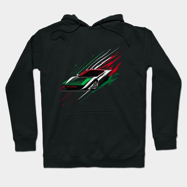 Sport Car Dark Green Design Hoodie by The Wonder View